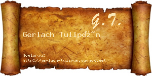 Gerlach Tulipán névjegykártya